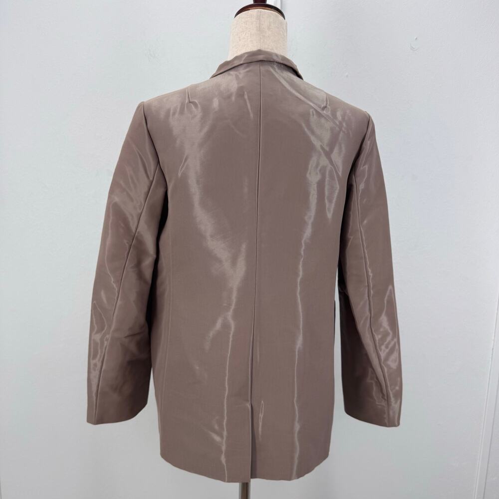 Jil Sander Shiny Blazer Women 40 Quiet Luxury Capsule Italy Career Office Preppy - Picture 2 of 9